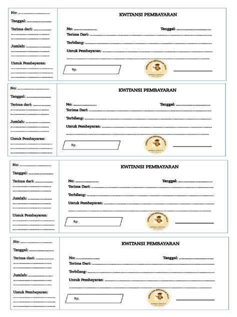 kwitansi bimbel