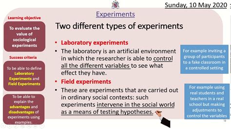 lab experiment examples sociology
