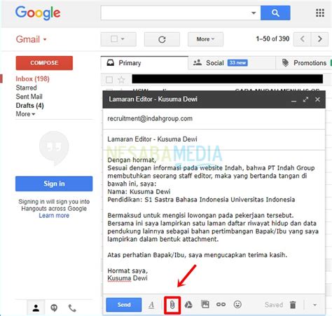lampiran email