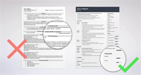 language skills to put on resume