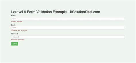 laravel 8 validation example