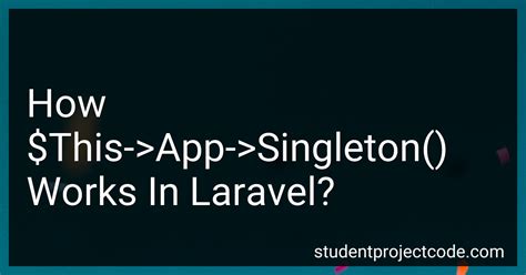 laravel app make singleton