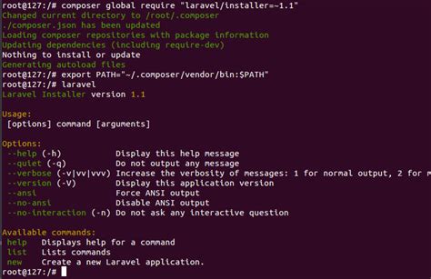 laravel command not found ubuntu