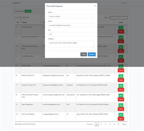 laravel crud tutorial step by step