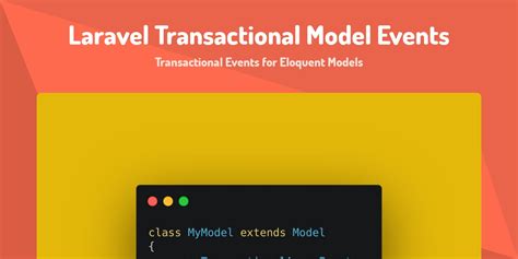 laravel eloquent model events
