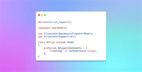 laravel model create static method