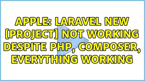 laravel new project not working