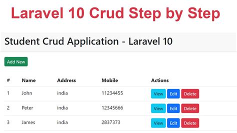laravel simple crud example