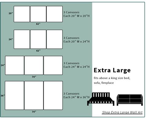 large canvas size chart