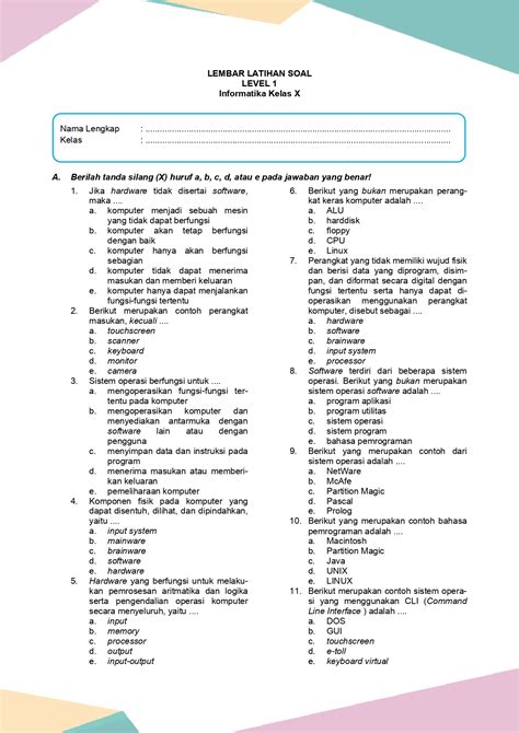 latihan soal analisis data informatika kelas 10