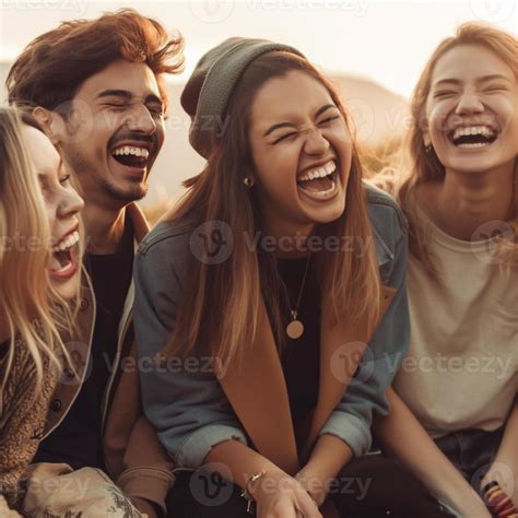 laughing friends