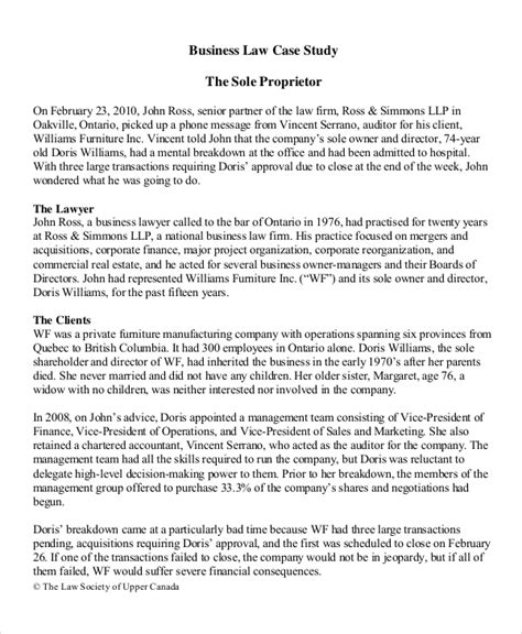 law case study assignment sample pdf