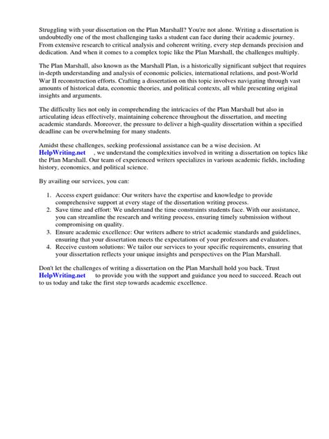 le plan marshall dissertation introduction dissertation histoire