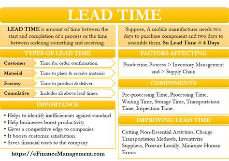 lead time meaning in urdu with example