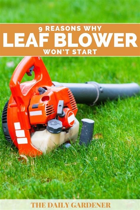 leaf blower won't start when cold