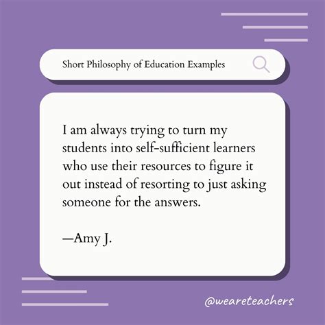 learning philosophy examples for students