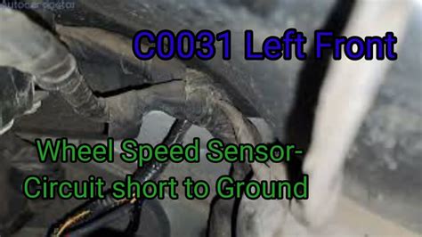 left front wheel speed sensor circuit short to ground