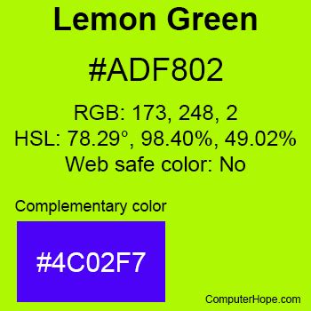 lemon green color code