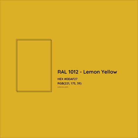 lemon yellow colour ral code