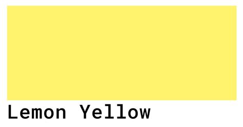 lemon yellow paint code