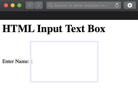 length in html textbox