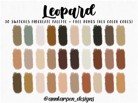 leopard print hex code