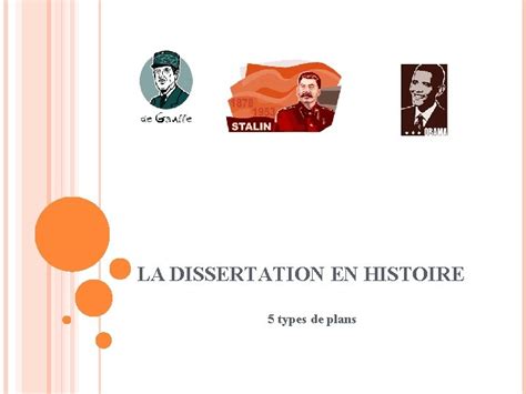 les différents types de dissertation en histoire