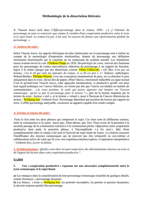 les différents types de dissertation littéraire