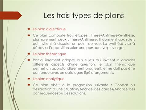les types de plan dissertation pdf