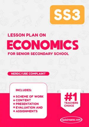 lesson plan and lesson note of economics for ss3