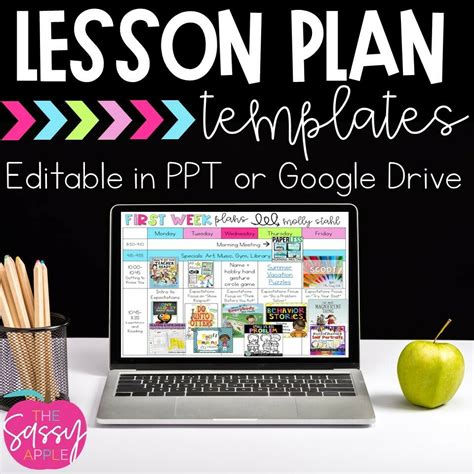 lesson plan template google slides