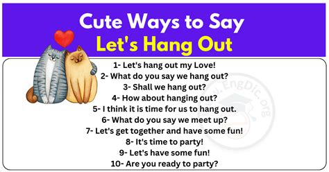 let's hang out meaning in english