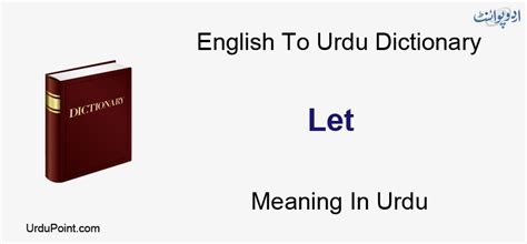 let it meaning in urdu