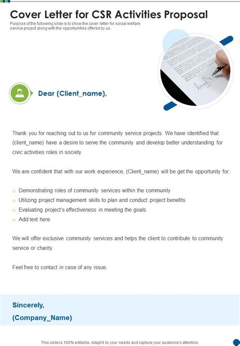 letter format for csr activities