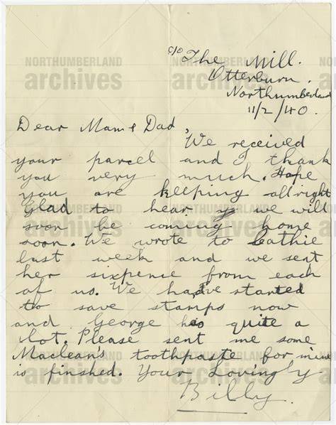 recalling good memories letter