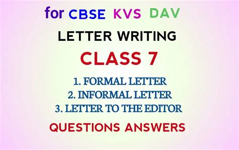 letter writing questions and answers