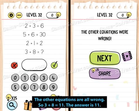 level 32 on brain test answer key
