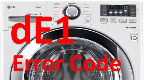 lg front load washer de1 error code