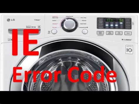 lg front load washing machine error code 1e