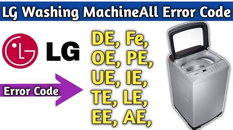lg top load washing machine de error code