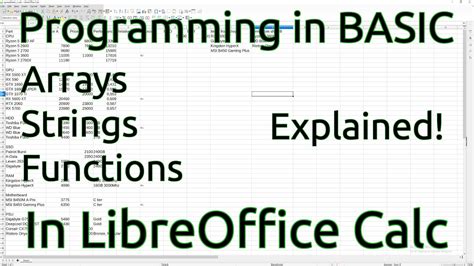libreoffice calc basic examples