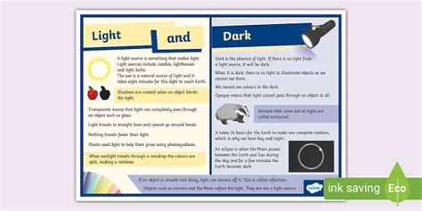 light and dark examples