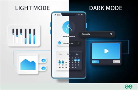 light and dark mode examples