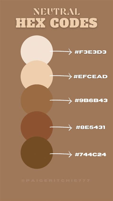 light brown hex code aesthetic