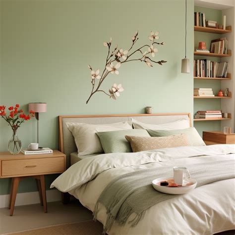 light green colour combination for bedroom