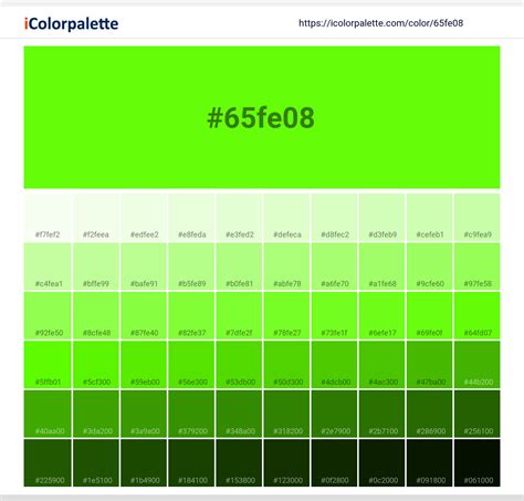 lime green number code