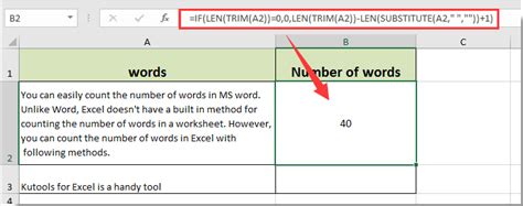 limit word count in excel cell