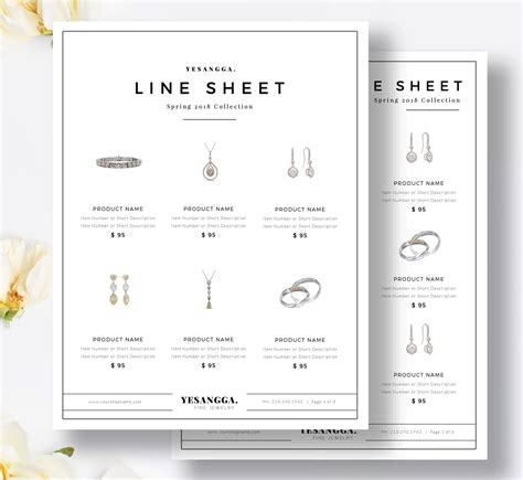 line sheet template