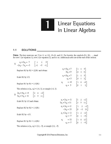 linear algebra and its applications 5th edition solutions pdf