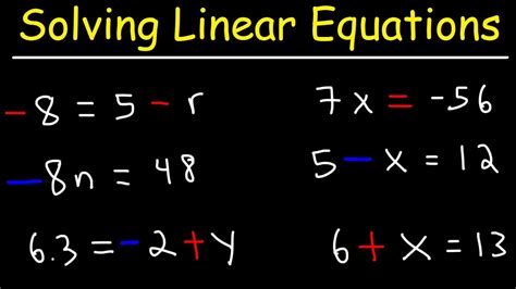 linear algebra basic formulas